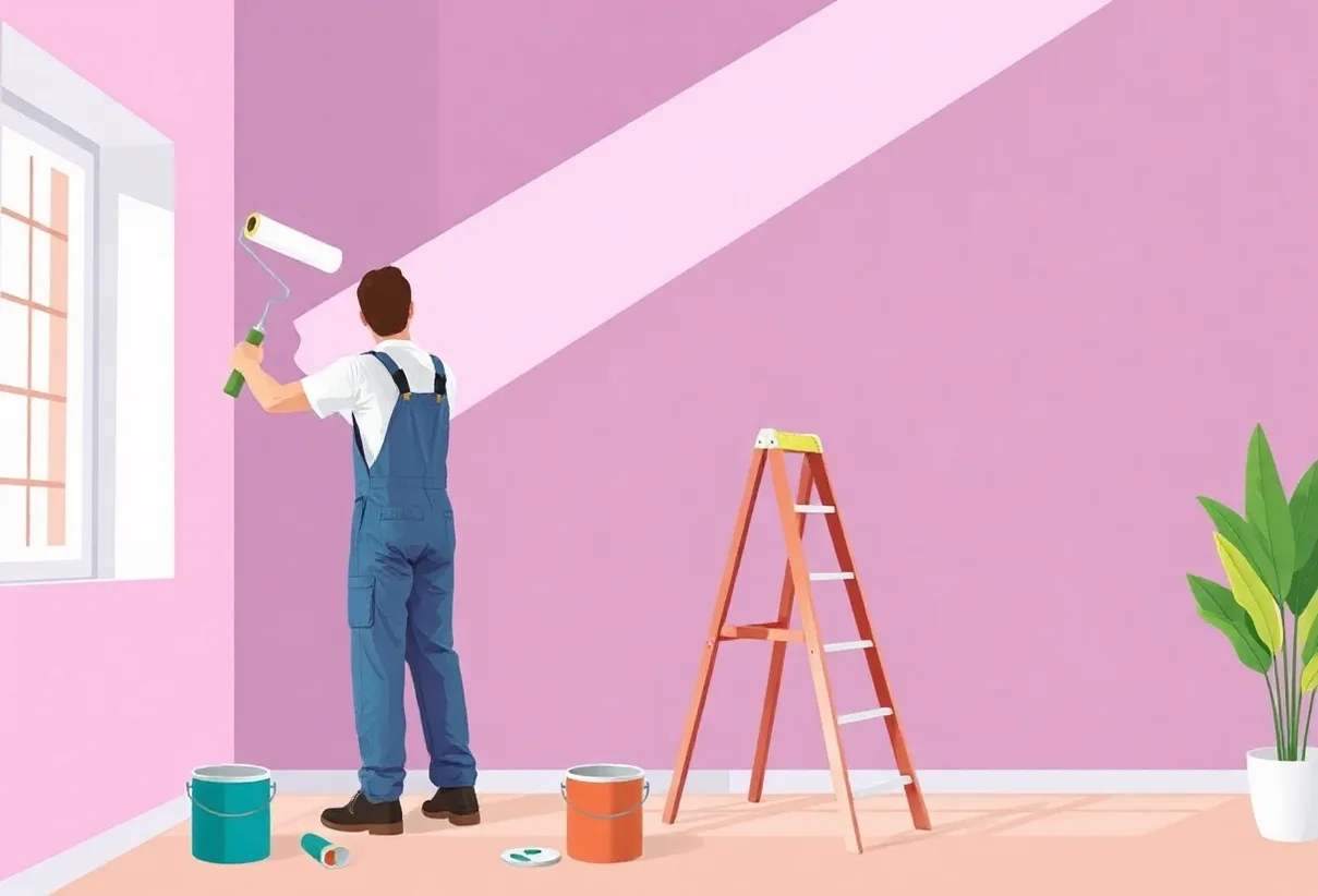 Peintre L'Isle-d'Abeau 38080 en intervention sur un chantier